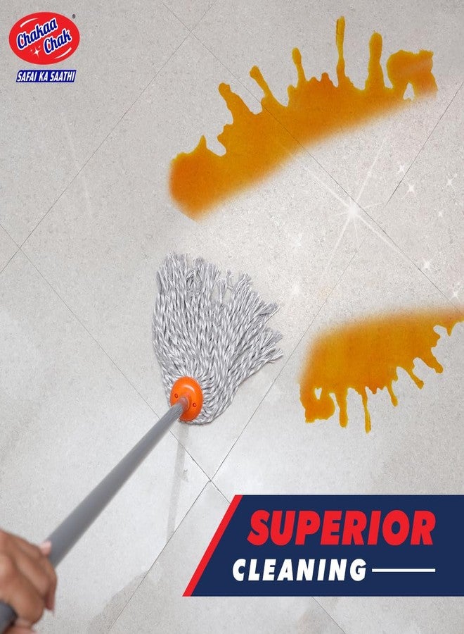 Chakaa chak Chakaachak Swift Deck Mop for Floor Cleaning | Lightweight for Wet & Dry Use | Heavy-Duty | with Long Handle | Best Mop for Home, Office, Tile, Marble & Wooden Floor Cleaning - Image 2